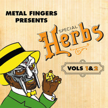 Load image into Gallery viewer, MF DOOM - Metal Fingers Presents: Special Herbs Vol. 1 & 2 (2LP Mustard Yellow vinyl)