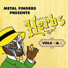 Load image into Gallery viewer, MF DOOM - Metal Fingers Presents: Special Herbs Vol. 3 & 4 (2LP Lemon Yellow vinyl)