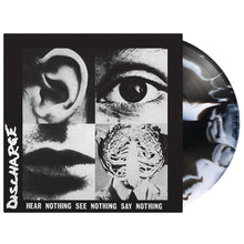 Load image into Gallery viewer, Discharge - Hear Nothing See Nothing Say Nothing (Black &amp; White Swirl vinyl, Numbered)
